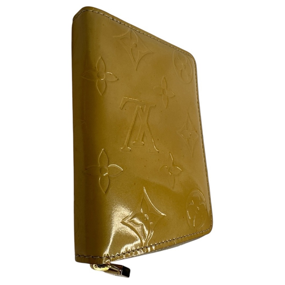 Louis Vuitton Yellow Vernis Patent Leather Bi-fold Zip Around Wallet BJ1909 - Picture 6 of 13